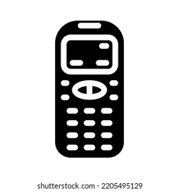 mobile phone old gadget glyph icon vector. mobile phone old gadget sign. isolated symbol illustration