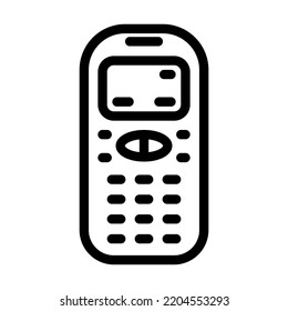 mobile phone old gadget line icon vector. mobile phone old gadget sign. isolated contour symbol black illustration