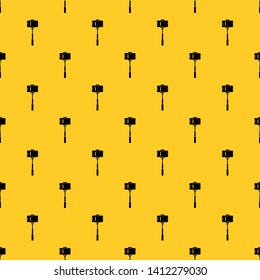 Mobile phone on a selfie stick pattern seamless vector repeat geometric yellow for any design