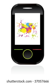 mobile phone on vector