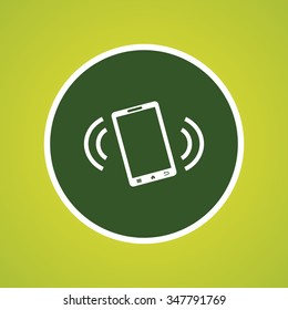 Mobile Phone On Vibration Mode Icon