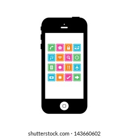 Mobile phone on white background