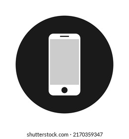 Teléfono móvil con fondo blanco. Ilustración vectorial.