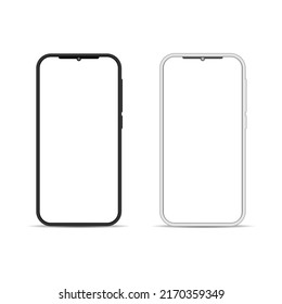 Mobile phone on a white background. Vector illustration.