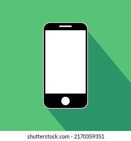 Mobile phone on a white background. Vector illustration.