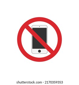 Mobile phone on a white background. Vector illustration.