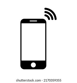 Mobile phone on a white background. Vector illustration.