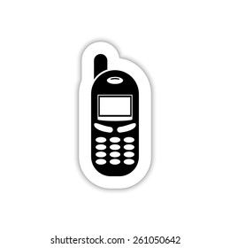 Mobile phone on a white background with shadow