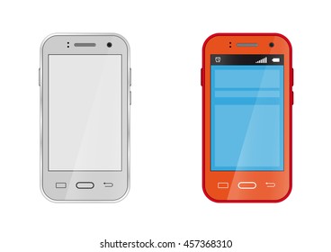 mobile phone on a white background