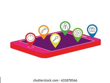 mobile phone on a white background