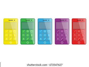 mobile phone on a white background