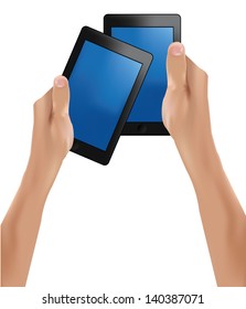 Mobile phone on white background,vector