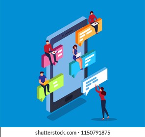 Mobile phone online chat