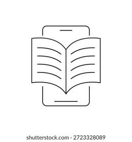Teléfono móvil con el libro abierto y el modo de lectura
