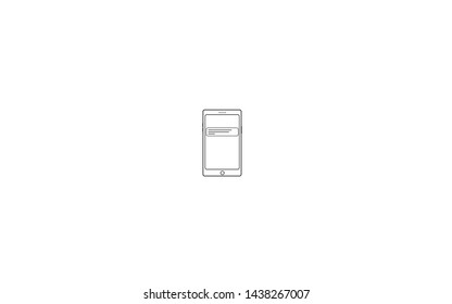A mobile phone outline with notification on the screen with a minimal design