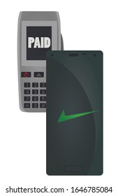 Mobile phone payment concept. vector illustration