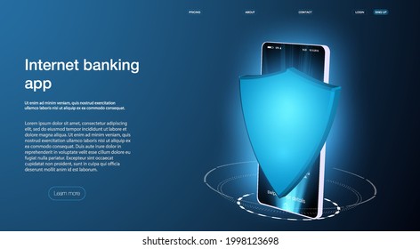 Mobiltelefonzahlung mit NFC-Technologie und hoher Zahlungssicherheit. den Schutz. Cybersicherheit, Antivirus, Verschlüsselung, Datenschutz. Softwareentwicklung. Sicherheitstechnische Internettechnologie