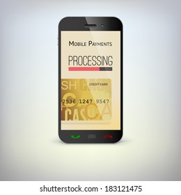 Mobile phone, payment process via a smartphone