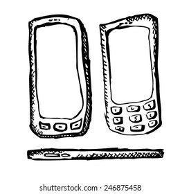 Mobile phone pen. Vector