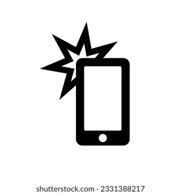 Mobile phone photo flash icon. The sign can be photographed or a place for a photo.