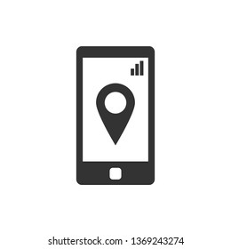 Mobile phone, pin vector icon. Security vector icon