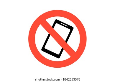 Mobiltelefon verboten Symbol. Vektorgrafik.