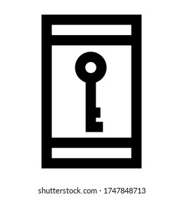 Mobile, phone protection - line icon vector - computer security icons