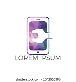 Mobile Phone Repair Logo Design Element. Logo design for mobile support symbol. 