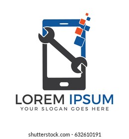 Mobile Phone Repair Logo Design Element.