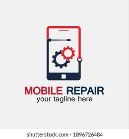 Mobile Phone Repair Logo.phone service logo, Rhone Repair, simple, concept, logo template - Vector
