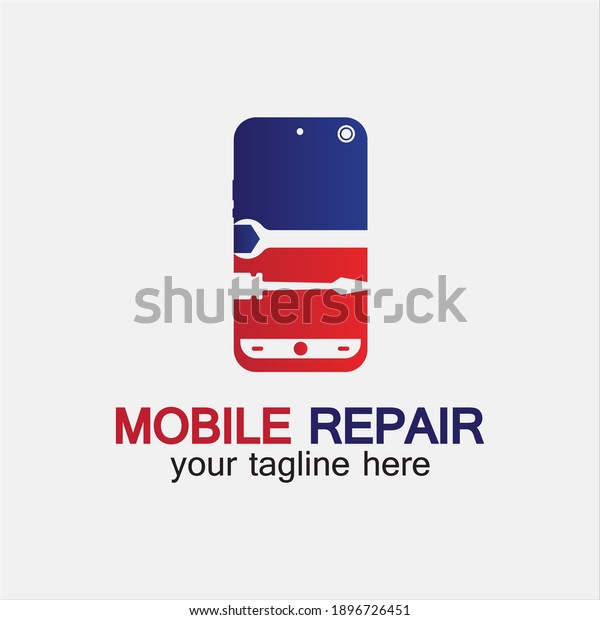 Mobile Phone Repair\
Logo.phone service logo, Rhone Repair, simple, concept, logo\
template - Vector