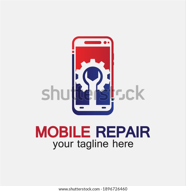 Mobile Phone Repair\
Logo.phone service logo, Rhone Repair, simple, concept, logo\
template - Vector