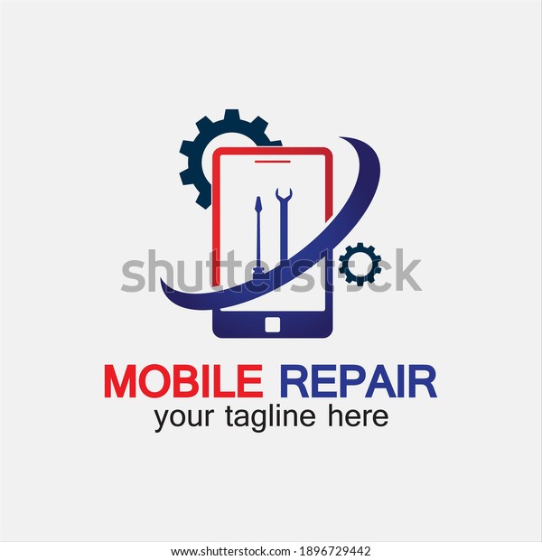 Mobile Phone Repair\
Logo.phone service logo, phone Repair, simple, concept, logo\
template - Vector