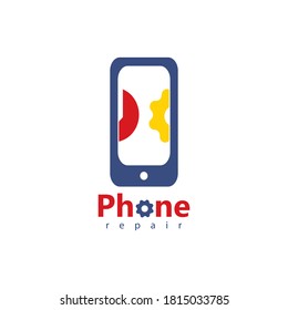 Mobile phone repair service logo. Mobile icon.colorful  Vector