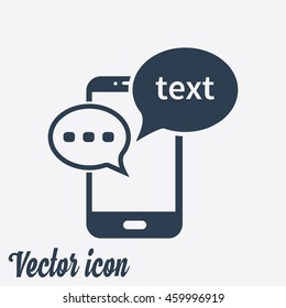 Mobile Phone Representing Web Chatting And Dialog.