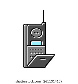 mobile phone retro device color icon vector. mobile phone retro device sign. isolated symbol illustration