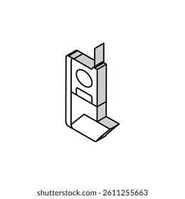 mobile phone retro device isometric icon vector. mobile phone retro device sign. isolated symbol illustration