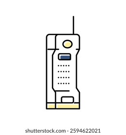 mobile phone retro gadget color icon vector. mobile phone retro gadget sign. isolated symbol illustration