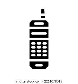 mobile phone retro gadget glyph icon vector. mobile phone retro gadget sign. isolated symbol illustration