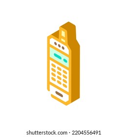 mobile phone retro gadget isometric icon vector. mobile phone retro gadget sign. isolated symbol illustration