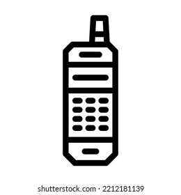 mobile phone retro gadget line icon vector. mobile phone retro gadget sign. isolated contour symbol black illustration