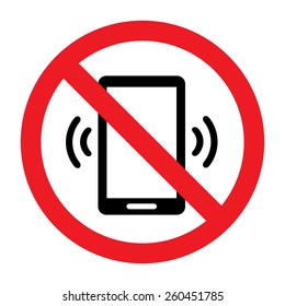 No Cell Phone Sign Stock Vector (Royalty Free) 266366210