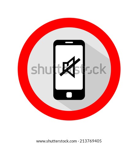 Mobile Phone Ringer Volume Mute Sign Stock Vector Royalty Free Shutterstock