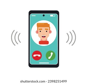 Ilustración de sondeo de teléfono móvil diseño plano aislado
