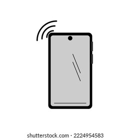 mobile phone is ringing. omputer technology concept. Telephone sign. Vector illustration. Stock image.