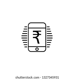 Mobile phone with rupee sign