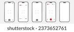 Mobile phone screen camera interface. Digital view finder