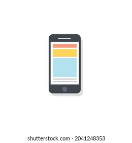 mobile phone with screen isolated