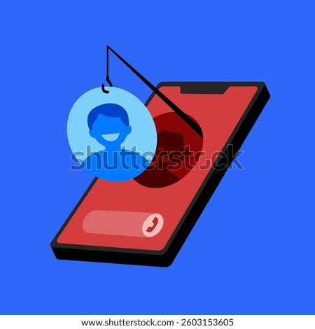 mobile phone screen talking to scammer, scam and phishing. Scam. Scammer getting access to money, bank card data. Online crime. screen with incoming call from scammers. Cybercrime concept