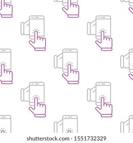 Mobile phone seamless pattern design, Repeat textile design. Fabric print.